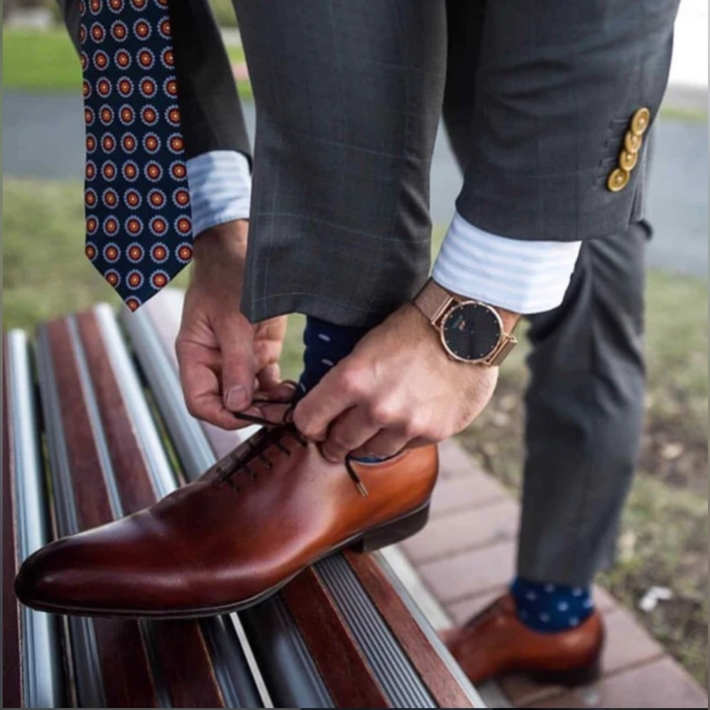 Thomas Bird Wholcut Oxford Chestnut Shoes